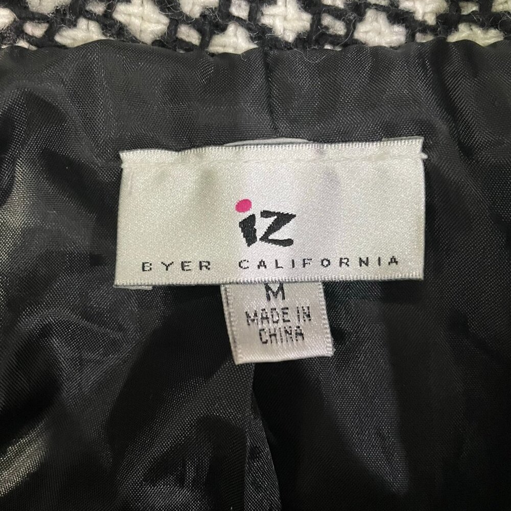 IZ Byer California Black/White Pea Coat Kids Size Medium #5108 - Picture 8 of 11